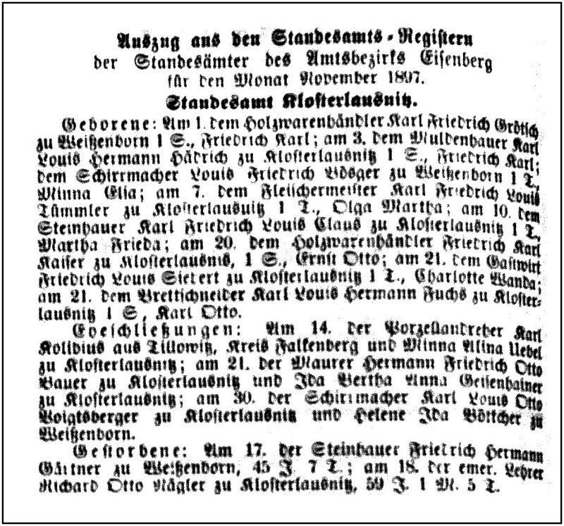 1897-12-11 Kl Standesamtsregister